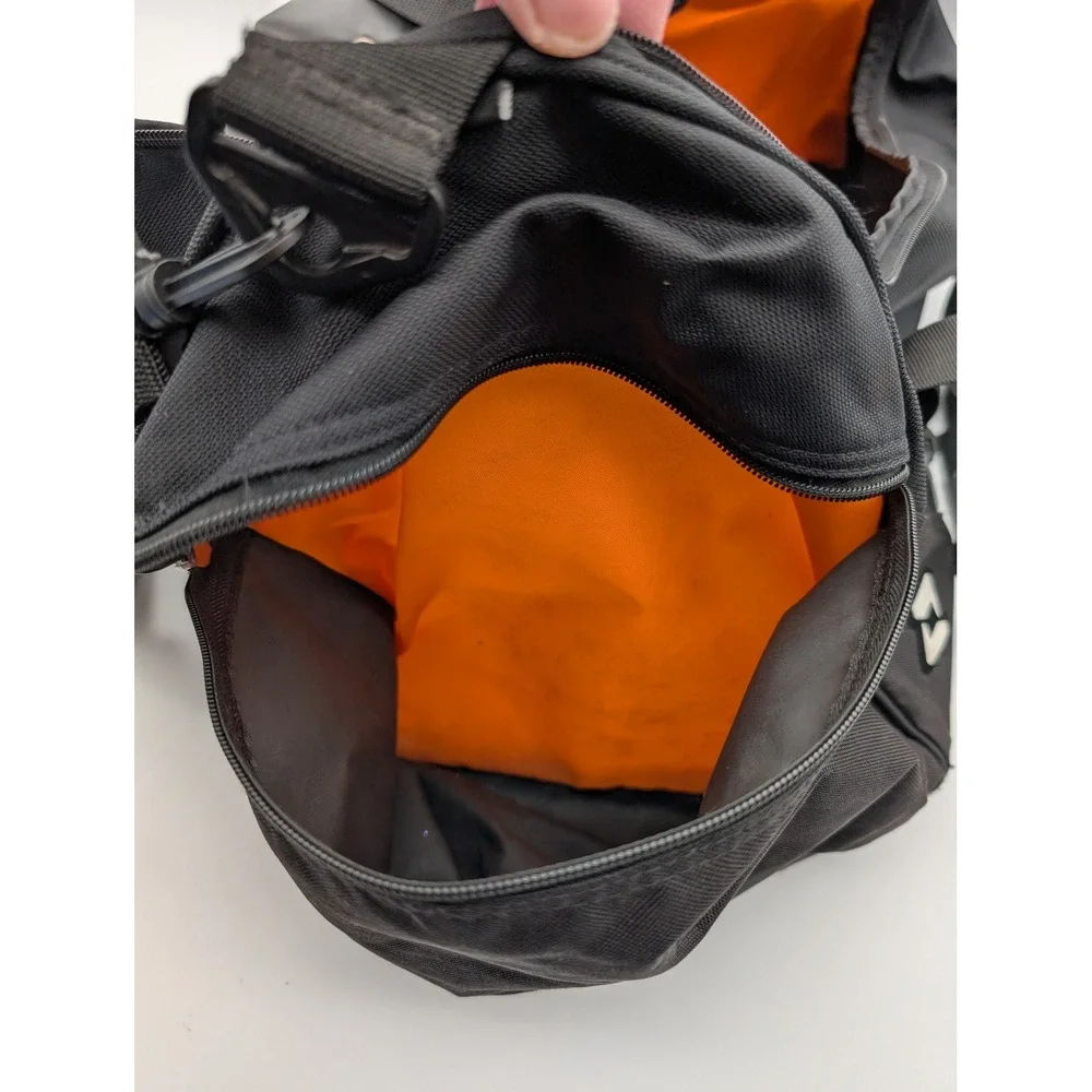OGIO Black Duffel Bag Orange Lining Travel Gym Sports Gear Bag with Strap
